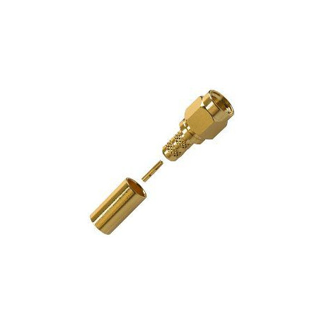 SMA (m) crimpar polaridad invertid RG-58/223 Dorad