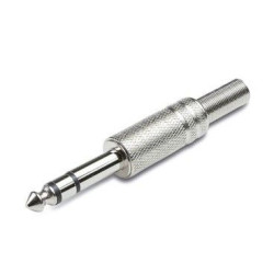 Jack macho stereo metalico 6,3 mono