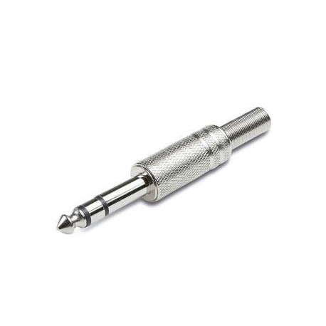 Jack macho stereo metalico 6,3 mono