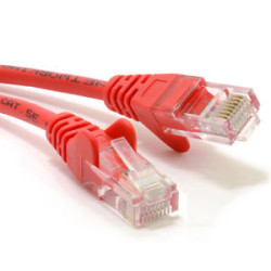 Cable cat5 UTP RJ45 color rojo 2m aprox