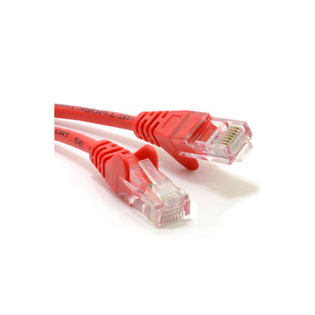 Cable cat5 UTP RJ45 color rojo 2m aprox