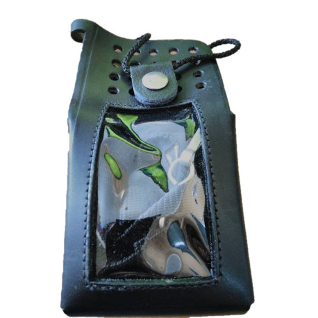 Funda WT piel 14x7x5cm con cordon