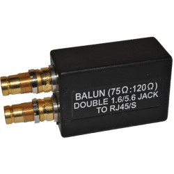 Balum (75 Ohm:120 Ohm) Doble 1.6/5.6 Jack a RJ45S
