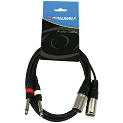 Cable de audio 2 XLR 3 DIN(m)- 2 Jack mono 6.3MM