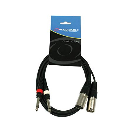 Cable de audio 2 XLR 3 DIN(m)- 2 Jack mono 6.3MM