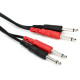 Cable de audio dual jack doble macho. 2m cable