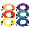 Pack 6 cables NEEWER de microfono 6.5ft / XLR (m) 