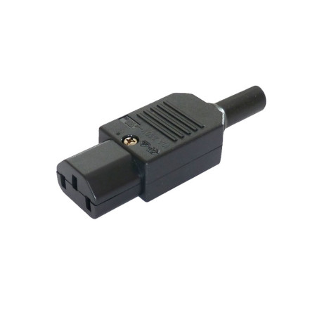 Enchufe hembra 3 pines negro R-332 10A 250V