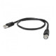 Cable Cat 5e RJ45 negro 0.5m aprox.