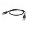 Cable Cat 5e RJ45 negro 0.5m aprox.