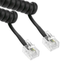 Cable rizado telefonico RJ11 30 cm