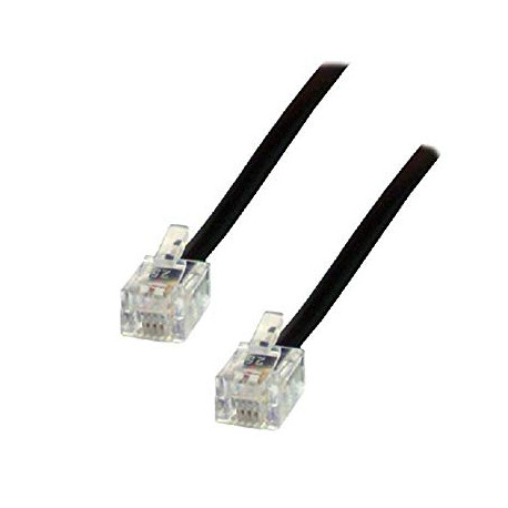Cable telefonico RJ11 color negro (3m)