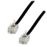 Cable telefonico RJ11 color negro (3m)