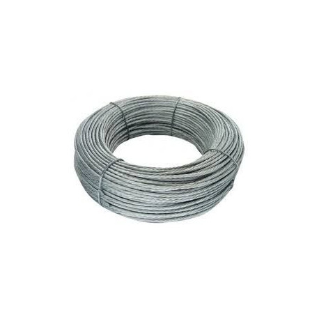 Cable de acero galvanizado trenzado, rollo de 50 m
