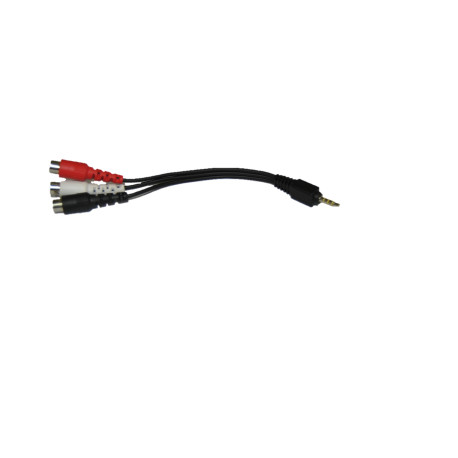 Adaptador audio y video triple RCA (h)-Jack (m)