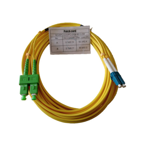 Latiguillo de Fibra PiroStar SC-UPC a SC-APC de 10 mts SIMPLEX 