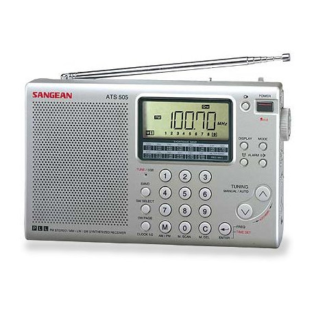 Sangean ATS-505 SSB, 45 memoria, sintonia continua
