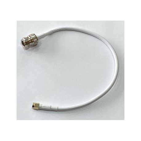 Latiguillo PiroStar 30 cm. Blanco y conectores N (h)-SMA (m) PIM3