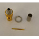 Conector 1.6/5.6 hembra " Siemens " para crimpar malla en cable coaxial ( FLEX-5 y RG-58 ) Alta Calidad