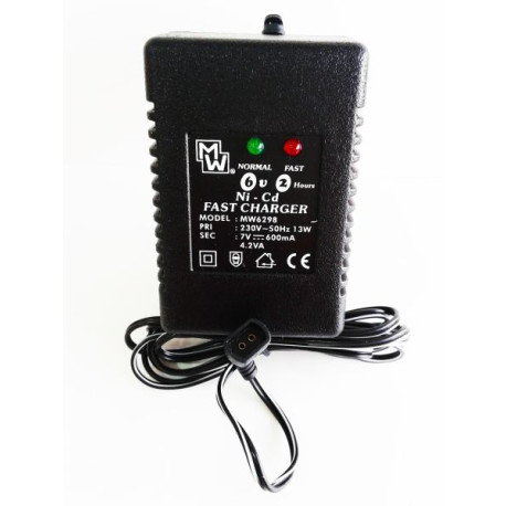Cargador rapido MinWa MW-6298 de baterías Ni-Cd 6V