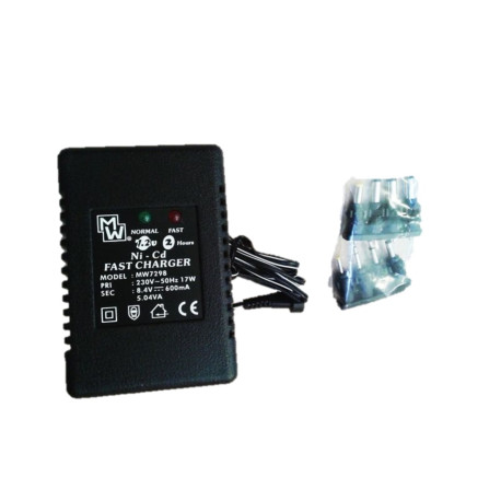 Cargador rapido MinWa MW-7298 baterías Ni-Cd 7,2V