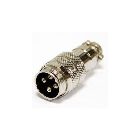 Conector de 4 pines macho aereo 
