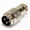 Conector de 4 pines macho aereo 