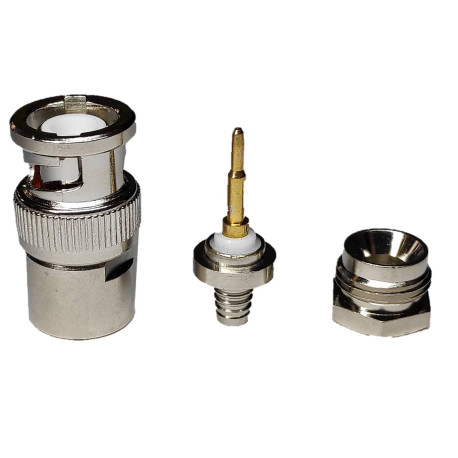 BNC (m) soldar vivo (RG 58 y RG-223) ALTA CALIDAD