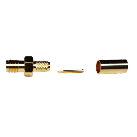 SMA (h) crimpar polaridad invertida RG-58 y RG-223