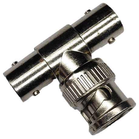 Adaptador BNC en T 2 hembra 1 macho