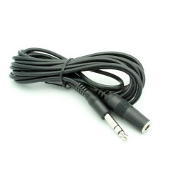 Cable Audio. Macho Ø 6,3mm. Estéreo-Hembra Ø 6,3mm